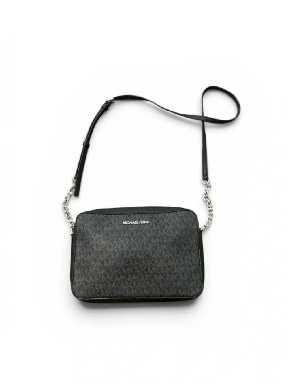 Michael Kors Black Logo Chain Strap Crossbody